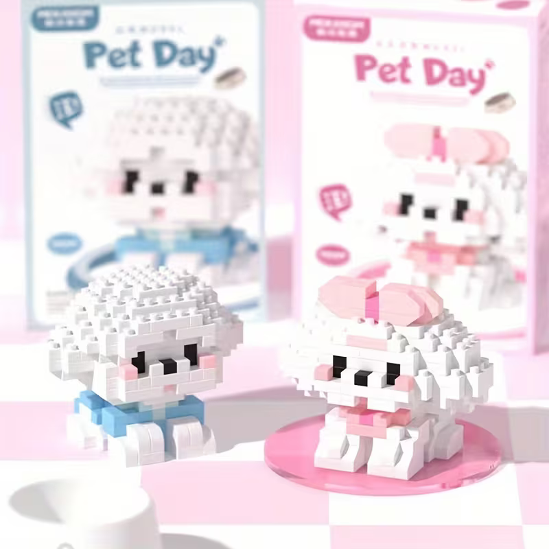 Juego de bloques de construcción con forma de perro - CA216