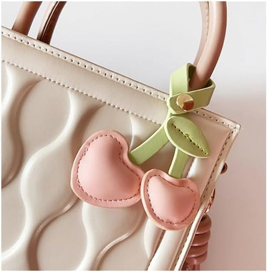 Cherry Heart Leather Keychain Ref. CA094