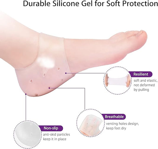 Protectores de talón de silicona: almohadillas de gel para el dolor de talón y la prevención de ampollas - CA270