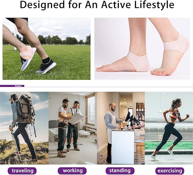 Protectores de talón de silicona: almohadillas de gel para el dolor de talón y la prevención de ampollas - CA270