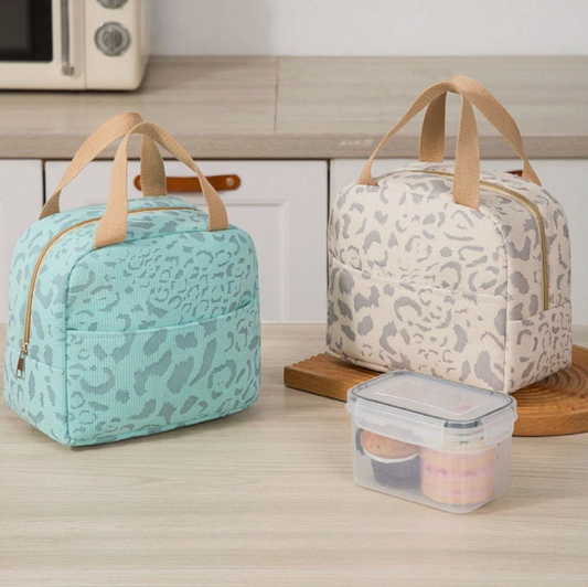 Portable Insulated Lunch Bag – Leopard Print (REF: TK003)