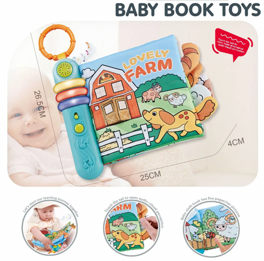 Libro sensorial para bebés: Animales de granja encantadores (CA417)