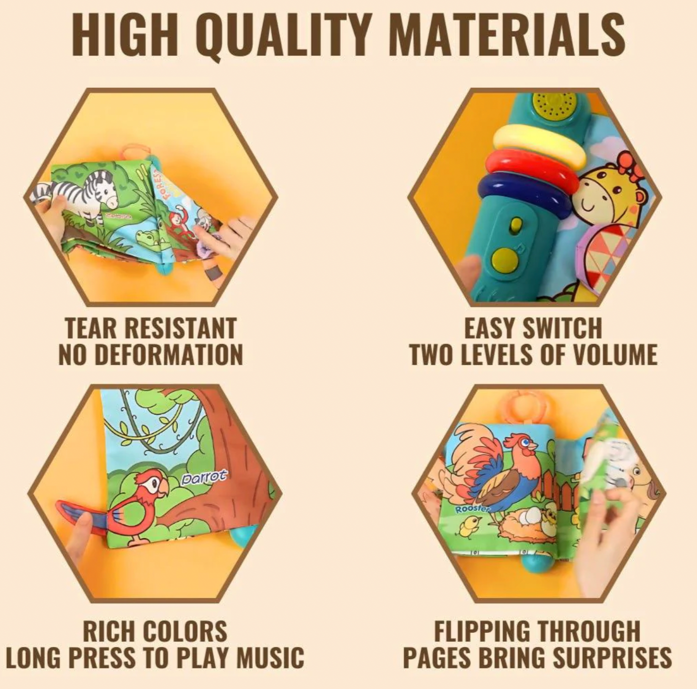 Libro sensorial para bebés: Animales del océano (CA418)