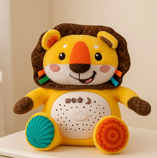 Proyector de león de peluche para dormir con luz y sonido (CA441)