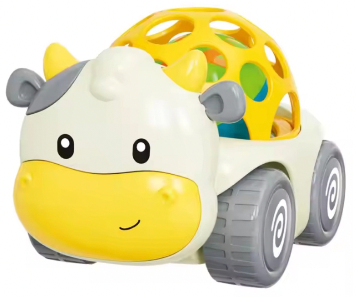 Mini coche de juguete con forma de vaca que se puede tirar hacia atrás CA434