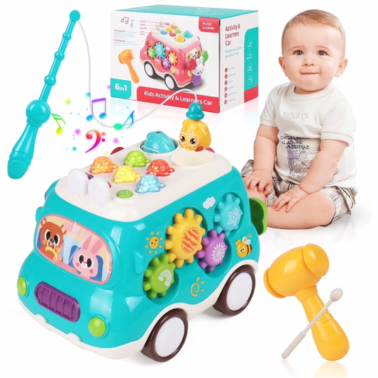 Red Musical Baby Bus Activity Toy (CA422)