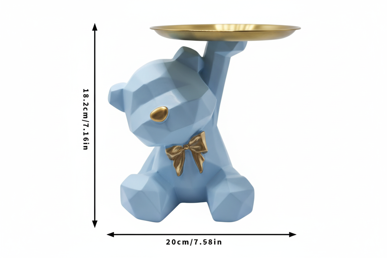 Decorative Geometric Bear Sculpture - CA391