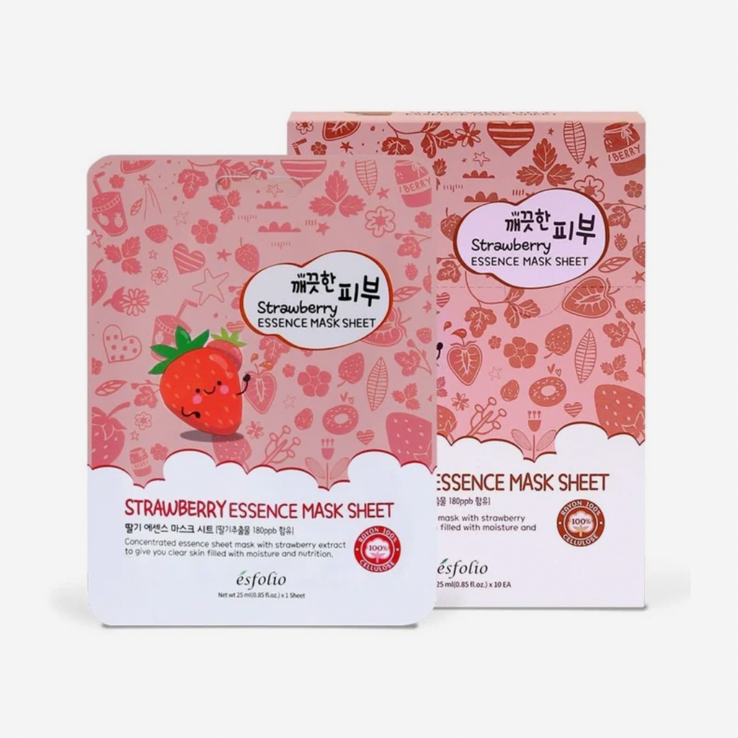Strawberry Essence Mask Sheet - ESFOLIO