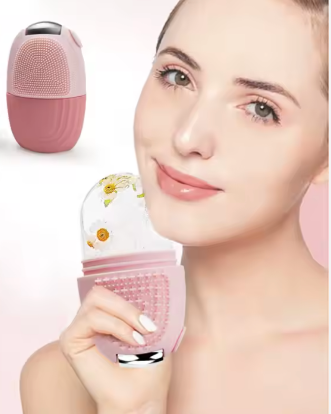 Molde de Silicona para Hielo con Rodillo de Metal