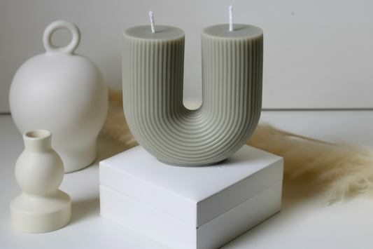 U-Shape Ribbed Candle (CA057-7)