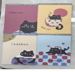 **Mini libreta adorable – Serie de ilustraciones de gatos y frutas (JZ50706)