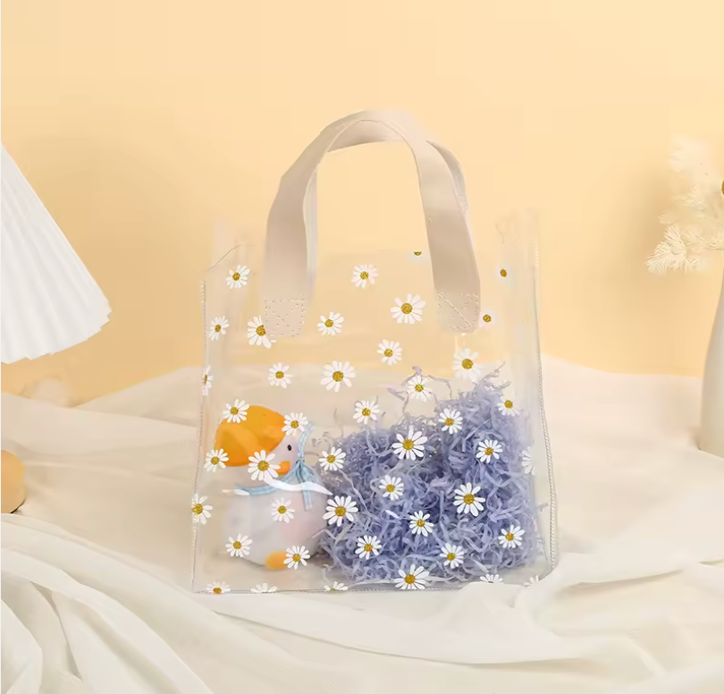 Bolso de PVC transparente con diseño floral/ 597-01