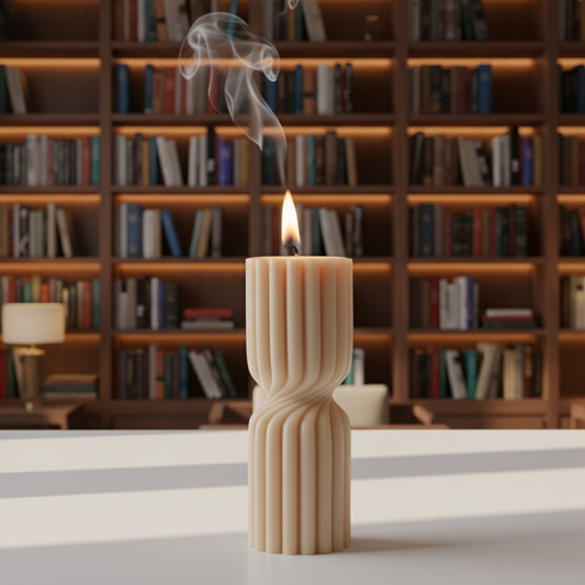 Stacked Scallop Candle (CA057-8)