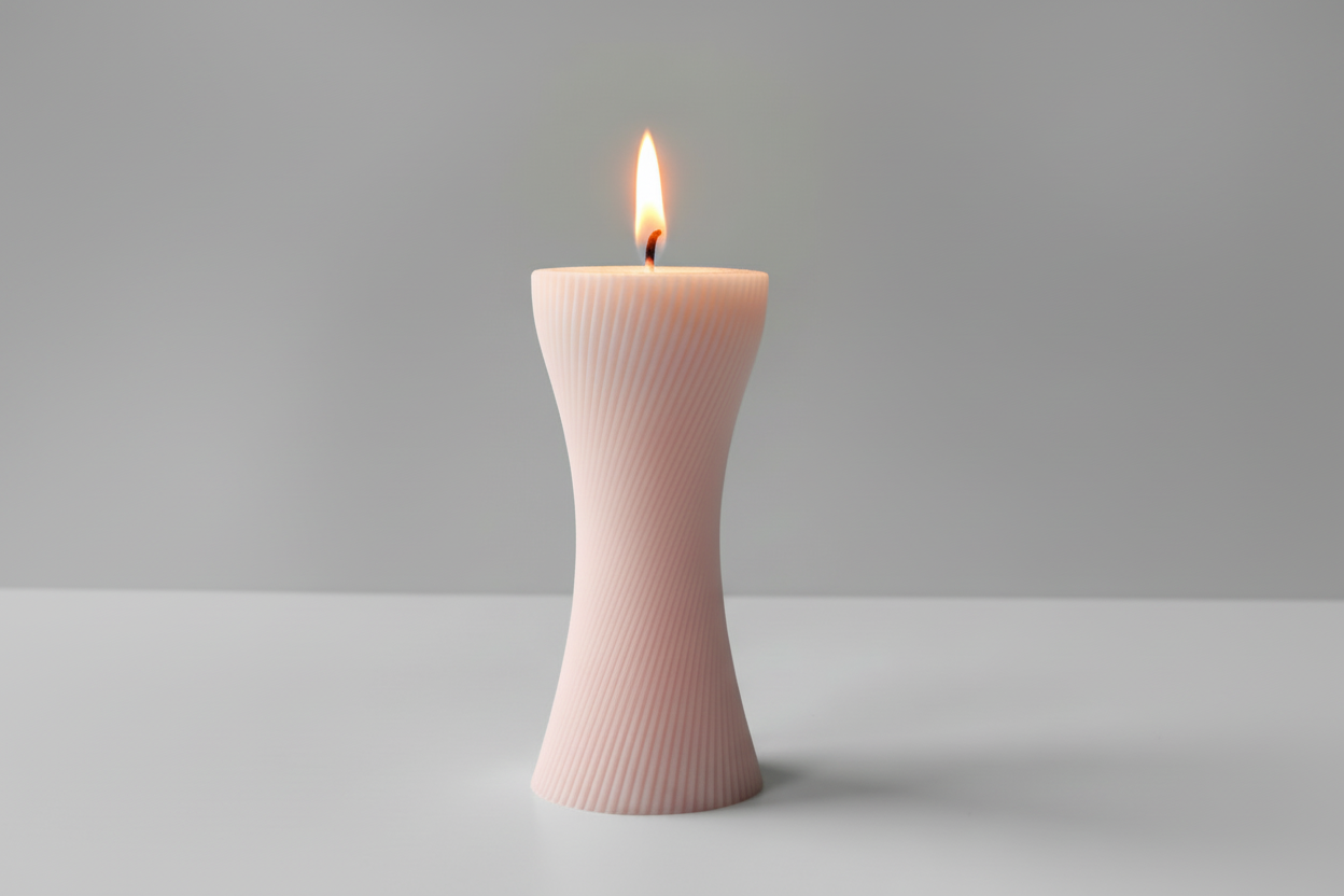 Hourglass Ribbed Candle (CA057-5)