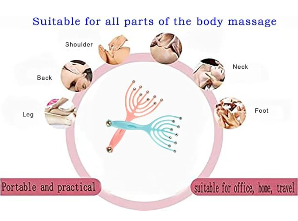 11-Arm Scalp Massage Comb – WY-939