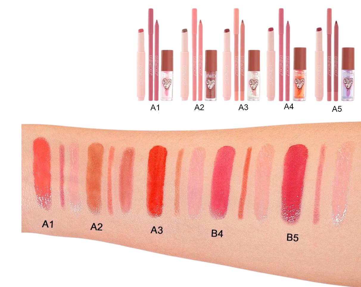 Kevin & Coco Lip Kit – Lip Liner + Lipstick + Lip Oil KC1503