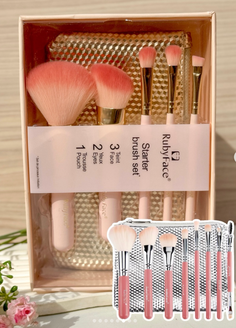 5-Piece Starter Makeup Brush Set with Pouch SF05