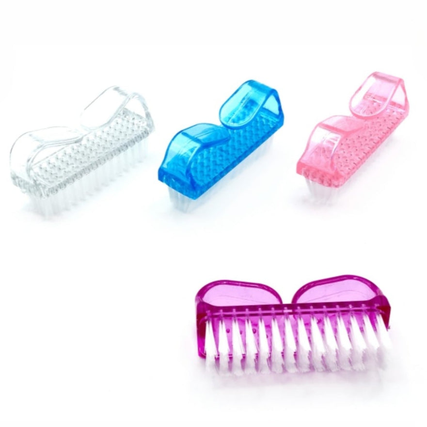 Set of four colorful hair clips on a white background
