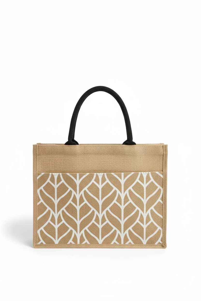Eco Burlap Reusable Tote Bag (F6790-5)