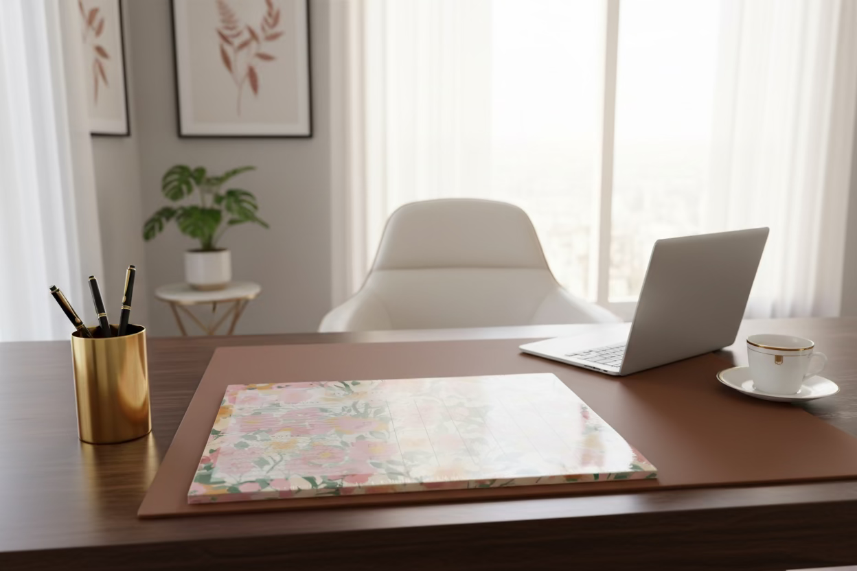 Bloc de notas mensual floral para escritorio (80 hojas) - TXBQ13712A3-6