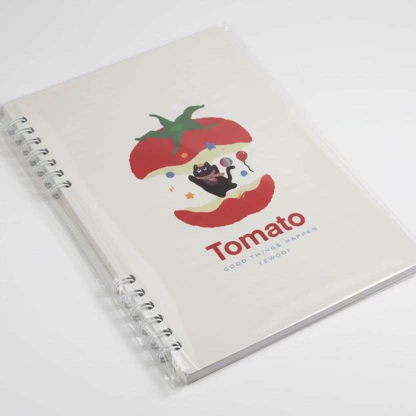 **Cuaderno espiral con diseño de tomate (HY-90693)