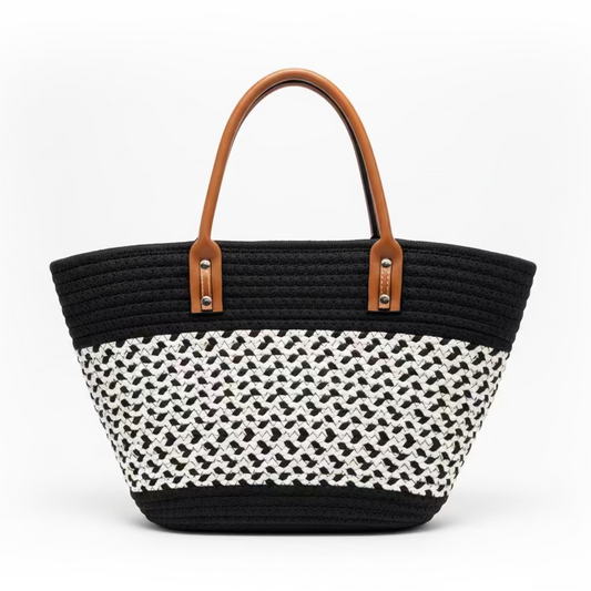 Natural Chic Straw Tote Bag - CA157