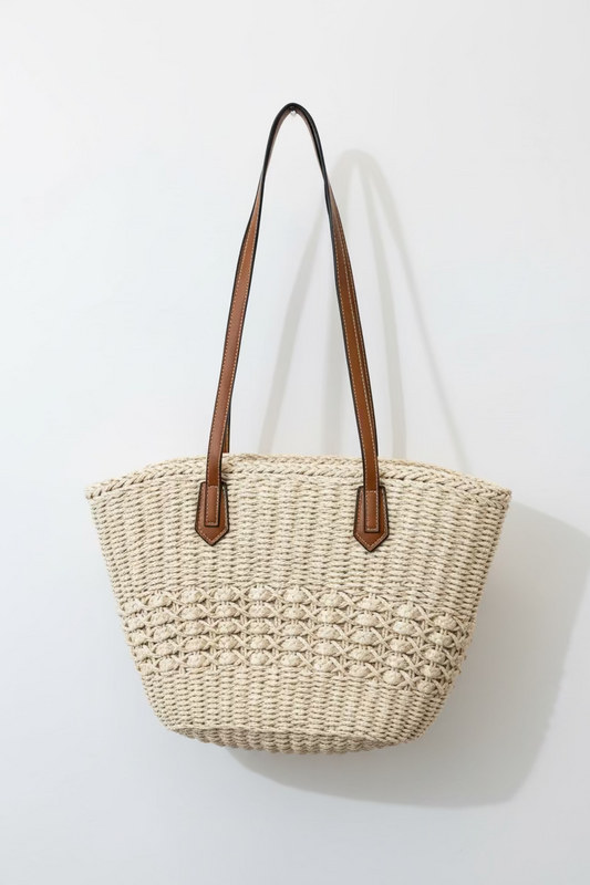 Coastal Chic Woven Beach Tote- CA160