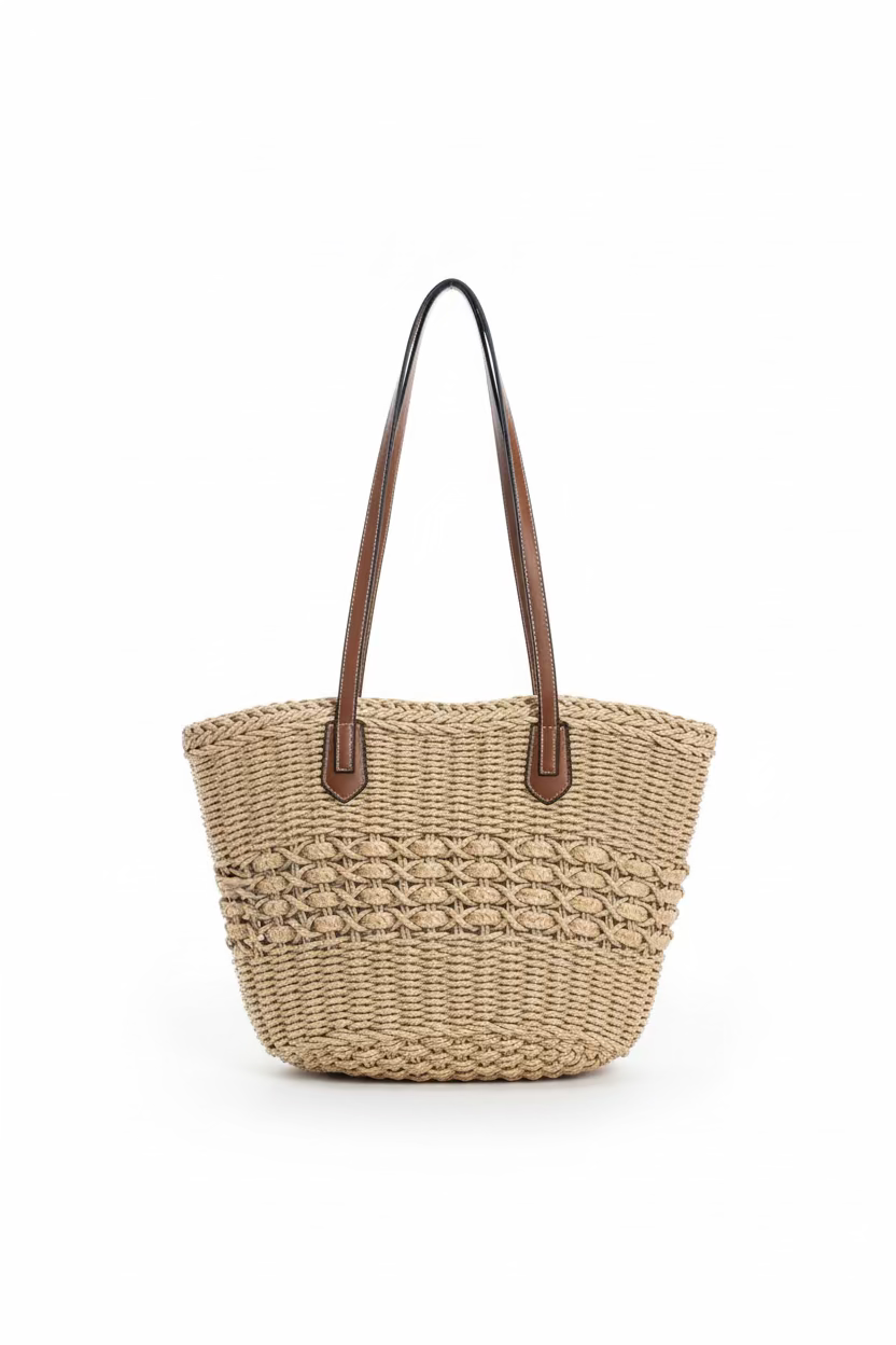 Coastal Chic Woven Beach Tote- CA160