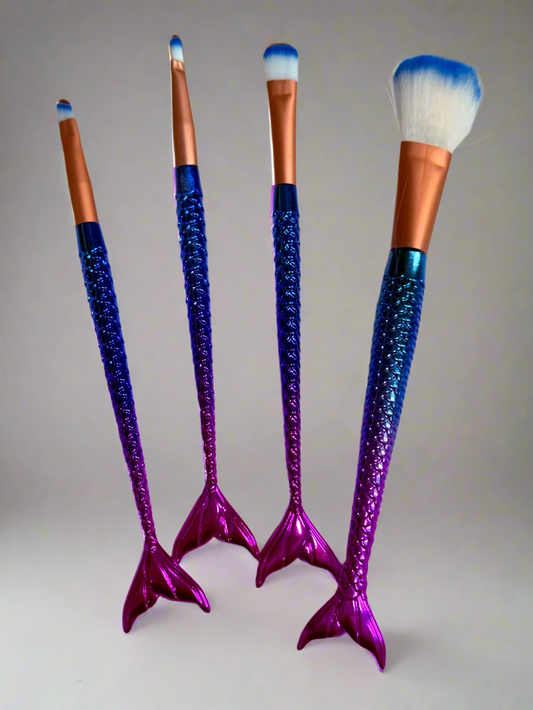 Mermaid Makeup Brush Set – 5 pcs