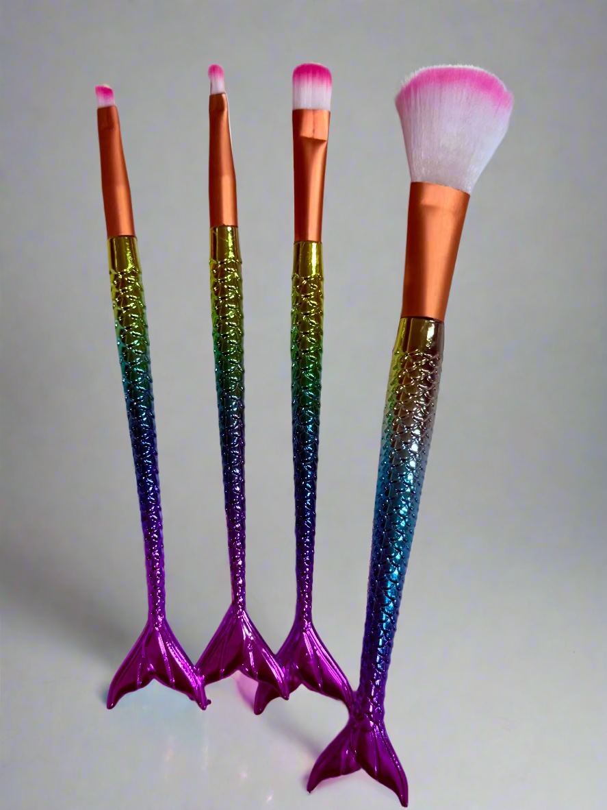 Mermaid Makeup Brush Set – 5 pcs
