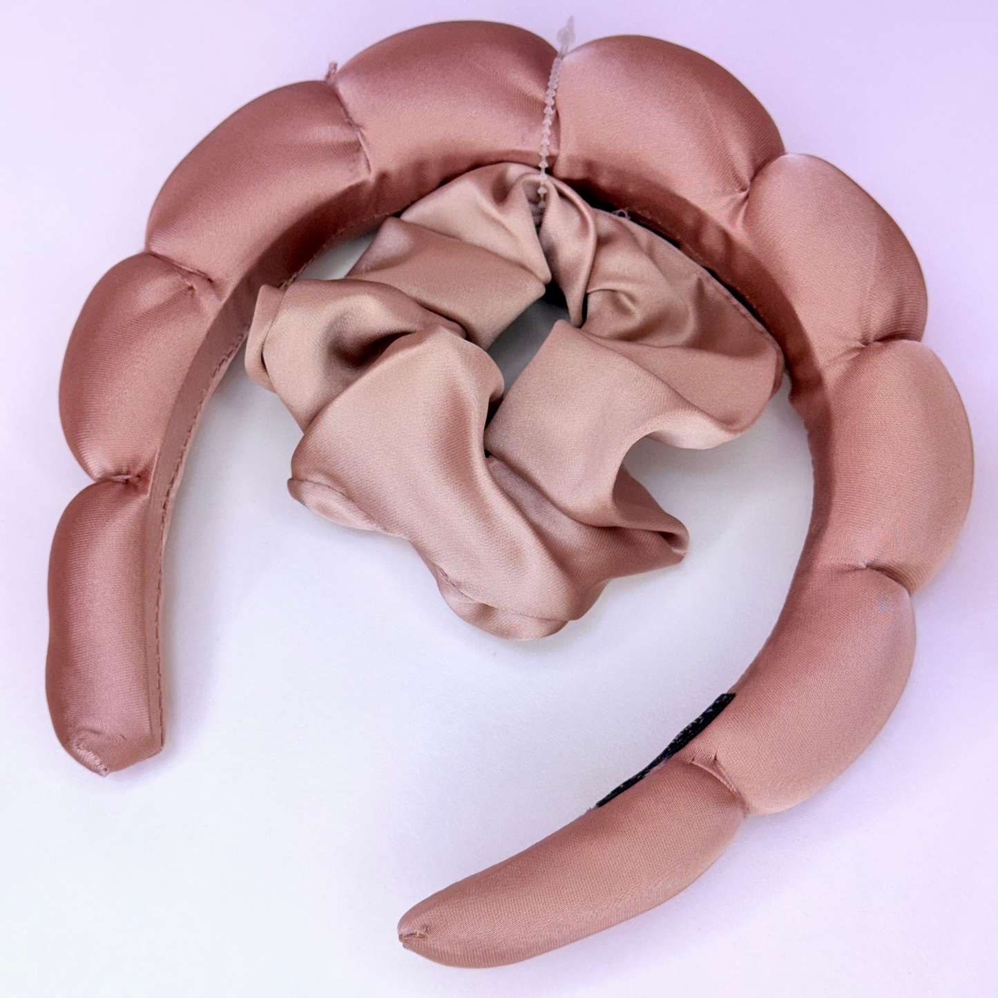 Satin Bubble Spa Headband + Scrunchie – CA-110