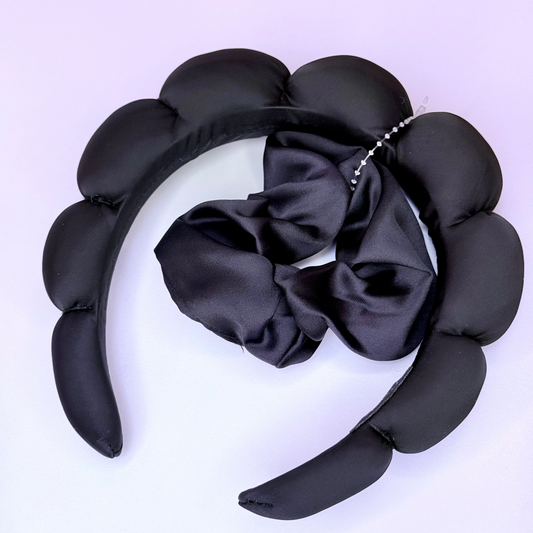 Satin Bubble Spa Headband + Scrunchie – CA-110