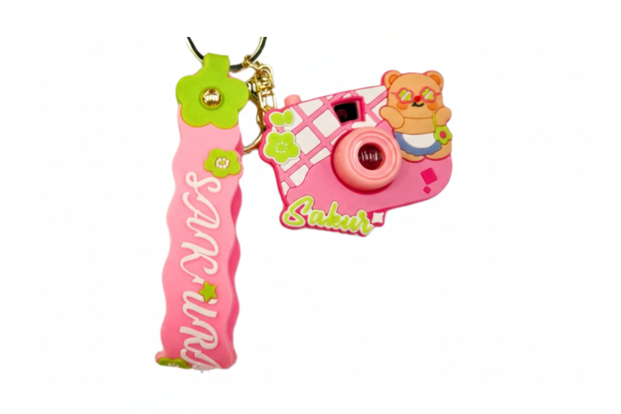 Cute Camera Keychain with Charm (CA114-4)