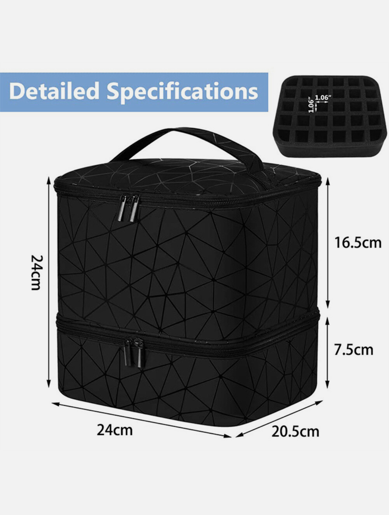 Geometric Travel Toiletry Bag - MC-30