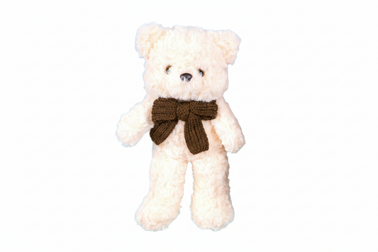 Classic Teddy Bear Plush with Knitted Bow (CA339)