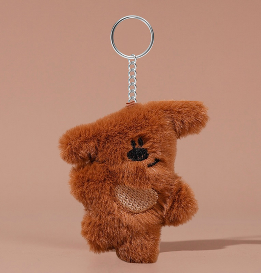 Cute Plush Dog Keychain – Soft Puppy Charm for Keys, Bags & Backpacks (CA352)