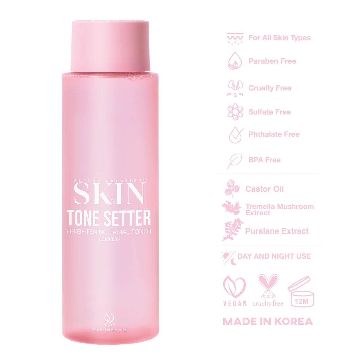 Tone Setter Brightening Facial Toner - Beauty Creations Skin
