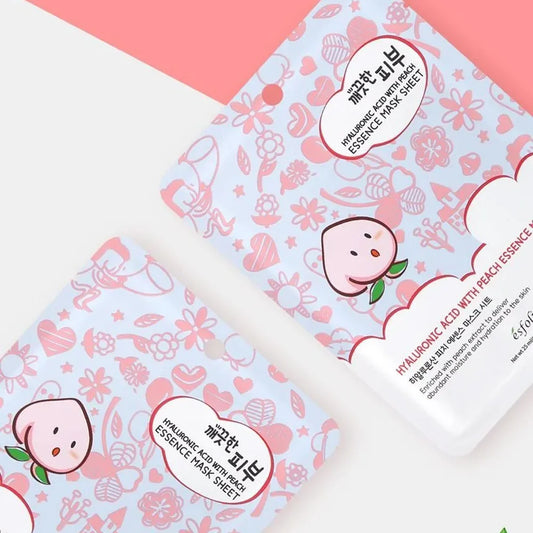 Hyaluronic Acid with Peach Ash Essence Mask Sheet - ESFOLIO