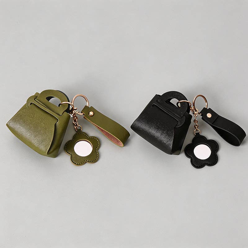 Faux PU Mini Bag Keychain