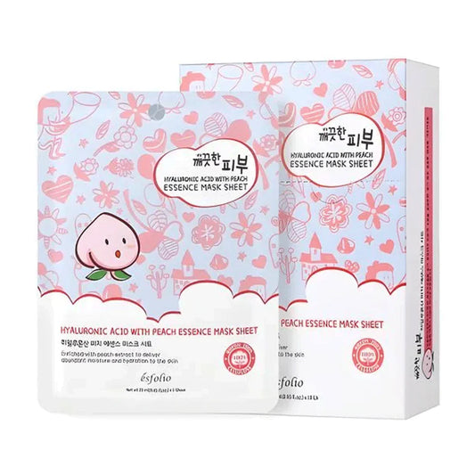 Hyaluronic Acid with Peach Ash Essence Mask Sheet - ESFOLIO