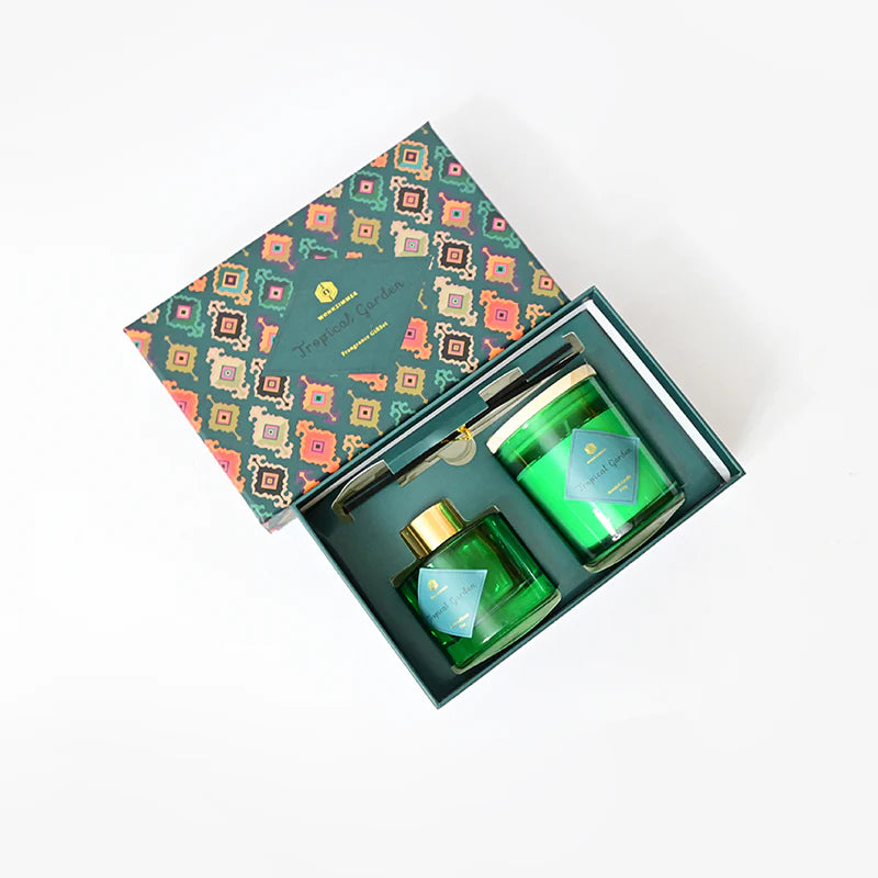 Set de regalo con vela perfumada y difusor de aroma - CA088