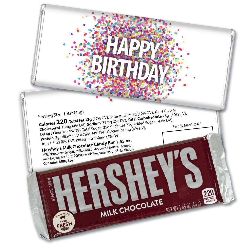 Birthday Wrapped Milk Chocolate Hershey's Bar