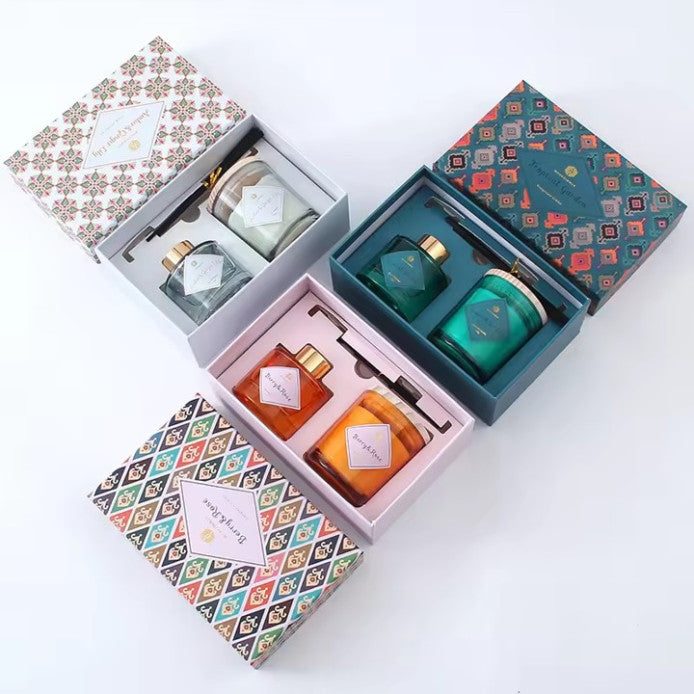 Set de regalo con vela perfumada y difusor de aroma - CA088