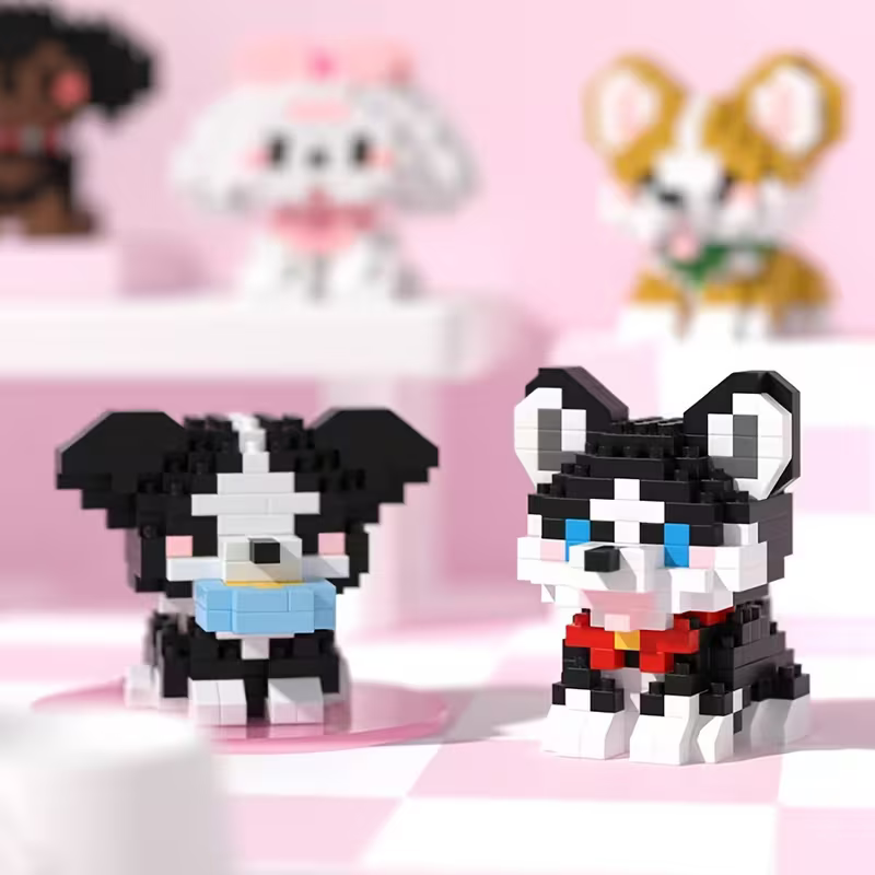 Juego de bloques de construcción con forma de perro - CA216