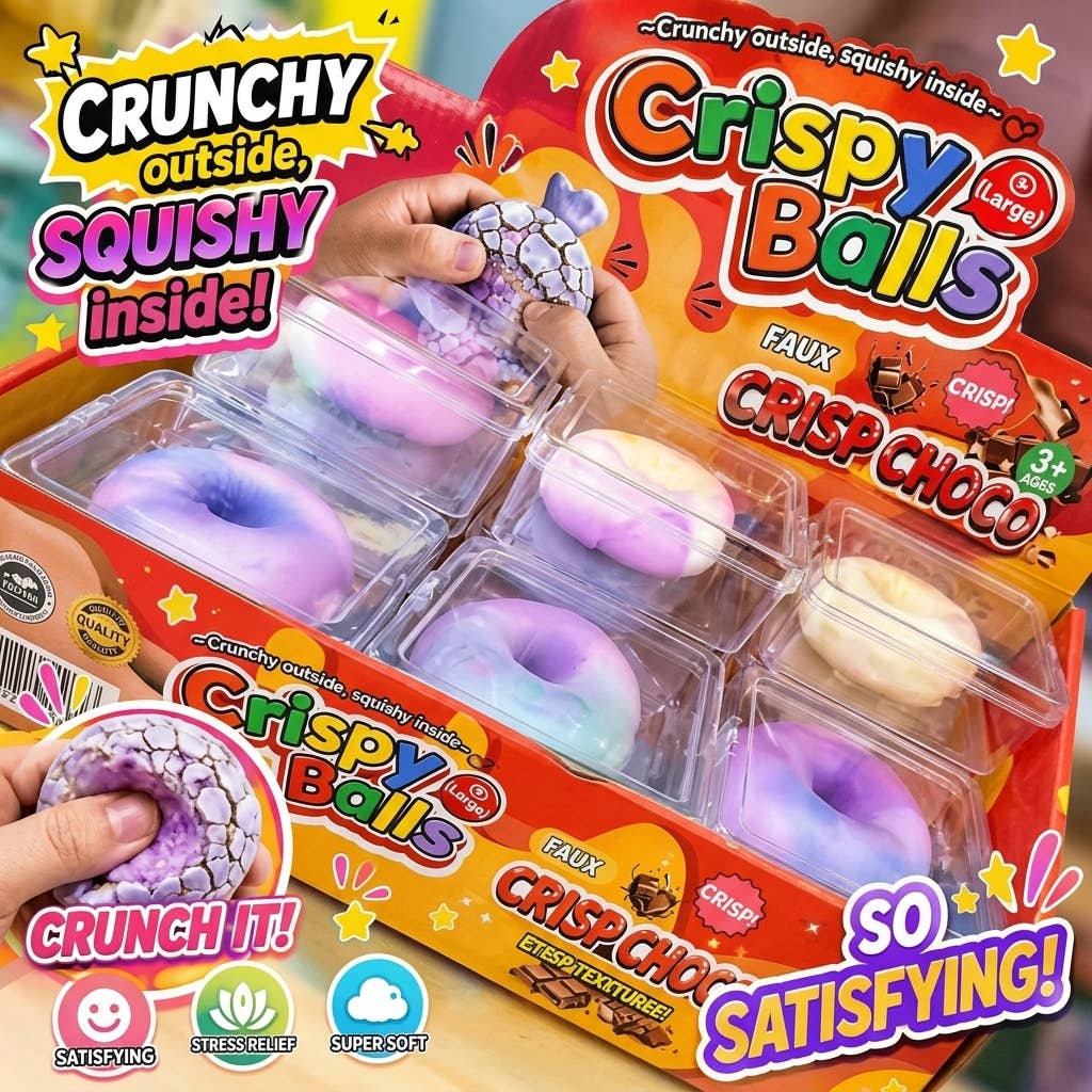 Wax Cracking Donut Squishy - Crispy & Crunch Sensory Toy
