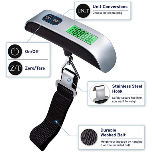 Báscula digital para equipaje: báscula portátil de viaje de hasta 50 kg - G8075-3