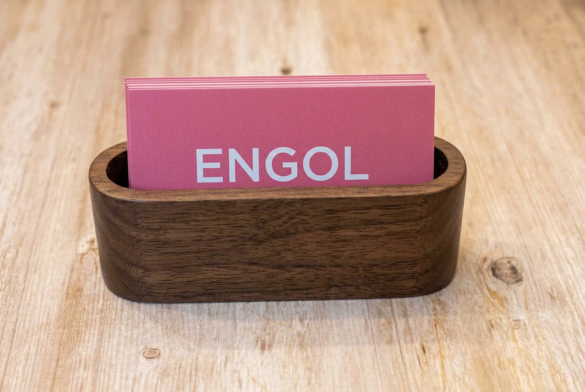 Wooden Business Card Holder – Custom Engraving Available