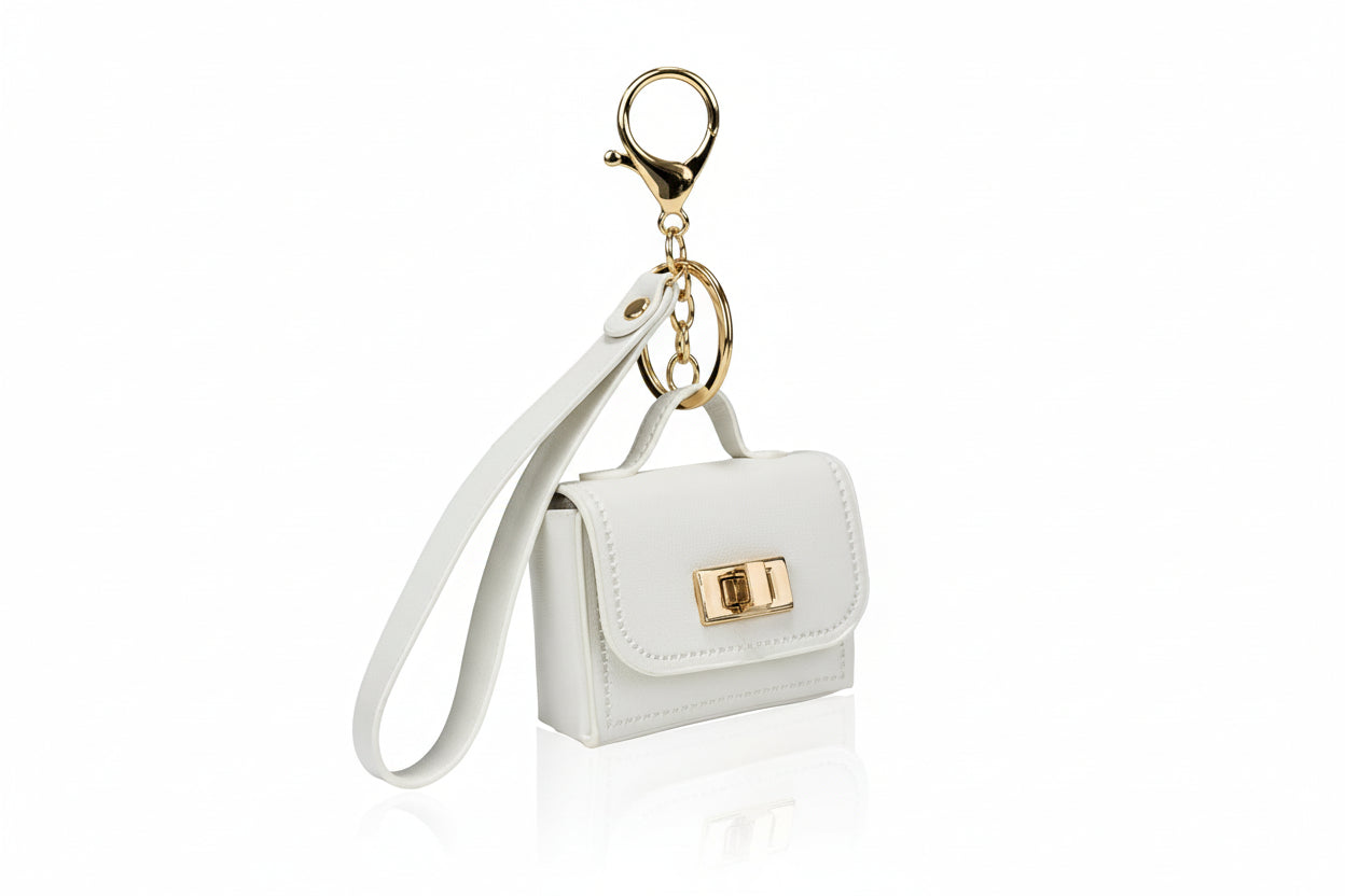 Mini llavero de cuero para bolso – Mini colgante para monedero con correa para la muñeca | REF CA096