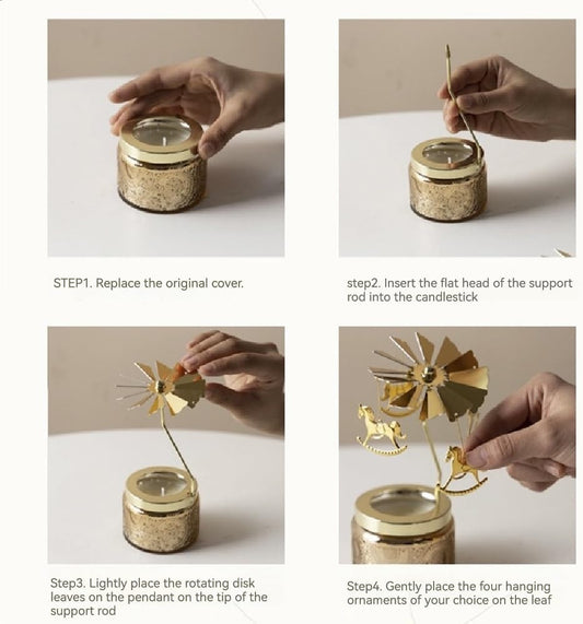 Rotating Aromatherapy Candle Holder - Fairy design CA385