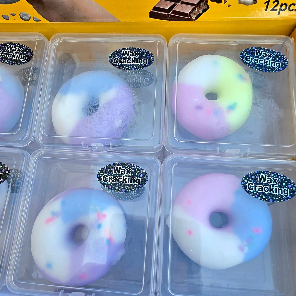 Wax Cracking Donut Squishy - Crispy & Crunch Sensory Toy